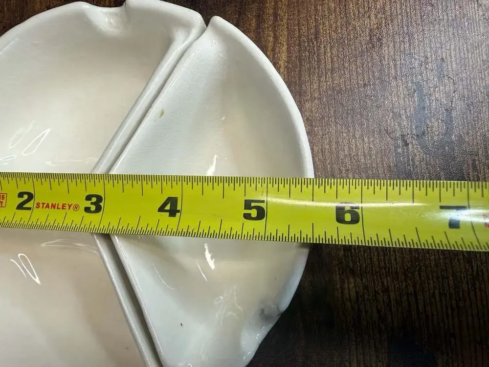 Vintage Ceramic 3-Section Strawberry Condiment Serving Dish